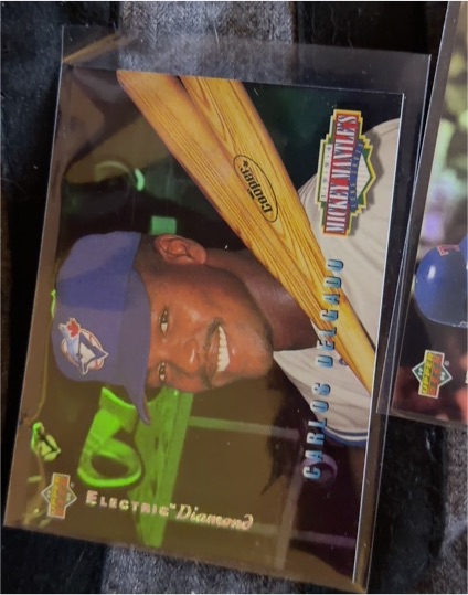 1994 Upper Deck #MM6 Carlos Delgado Mickey Mantle's Long Shots Electric Diamond — front