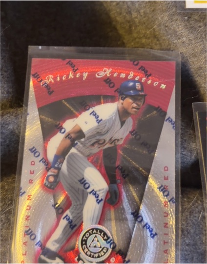 1997 Pinnacle Totally Certified Platinum Red #76 Rickey Henderson — front