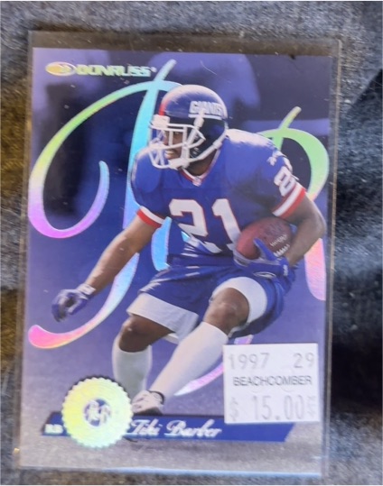 1997 Donruss Rated Rookie #7 Tiki Barber — front