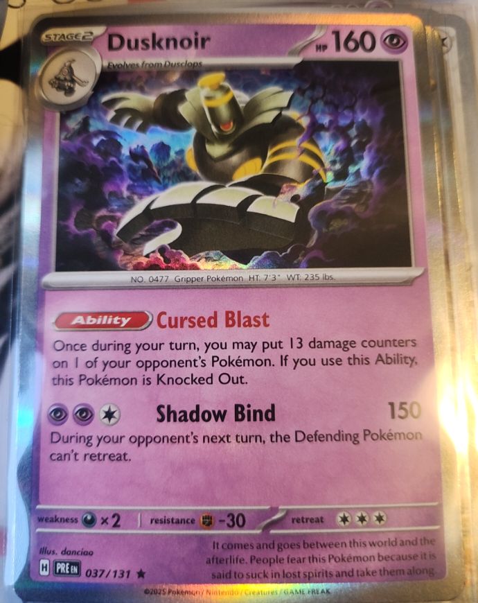 2025 Pokémon #037 Dusknoir — front