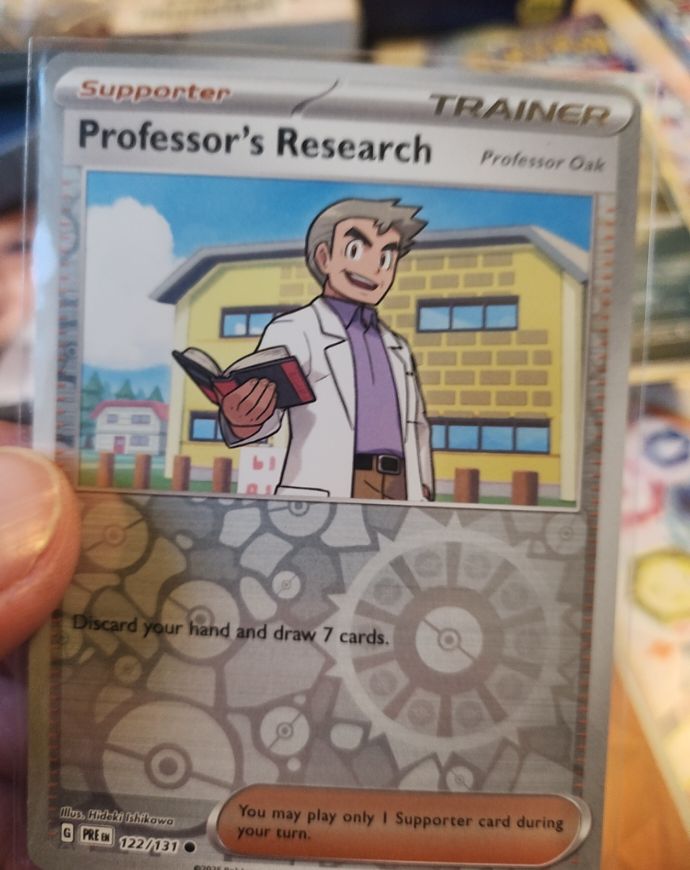 2016 Pokémon Prismatic Evolutions #122 Professor's Research (Professor Oak) — front