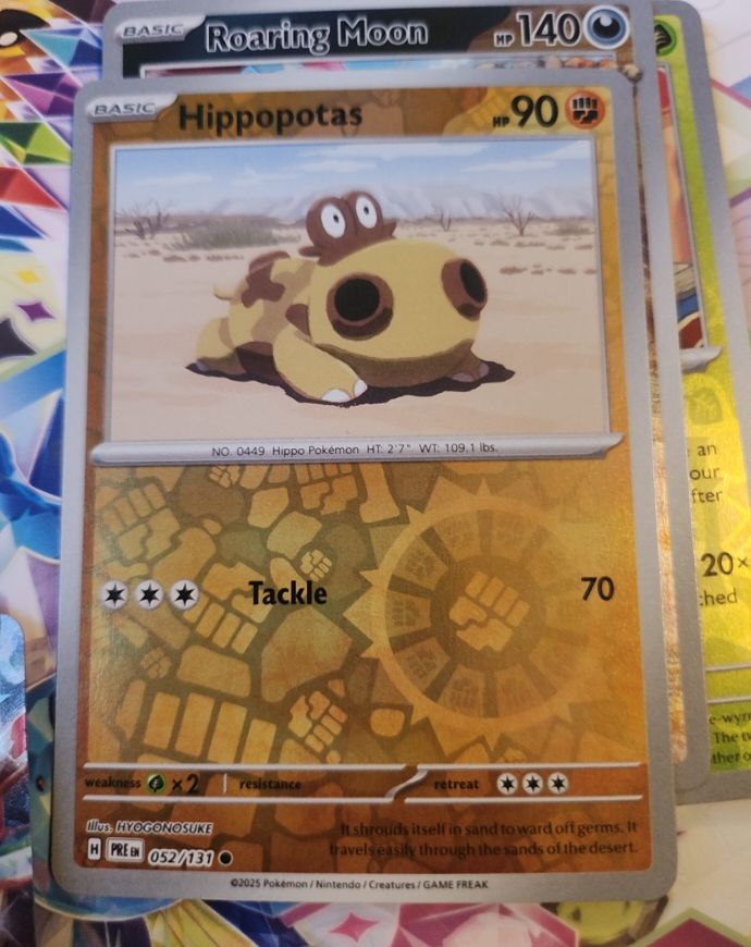 2025 Pokémon Prismatic Evolutions #052 Hippopotas — front