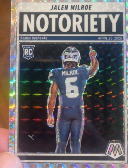 2025 Panini Mosaic Notoriety #15 Jalen Milroe — front