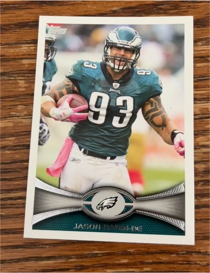 2012 Topps #305 Jason Babin Philadelphia Eagles — front