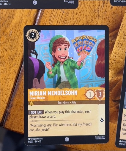 2023 Disney Lorcana #9/207 Miriam Mendelsohn — front