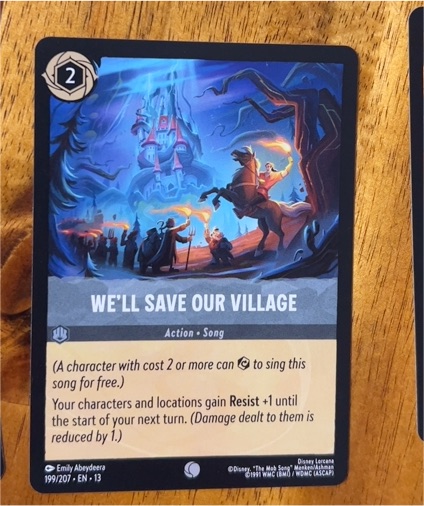 2026 Disney Lorcana Attack of the Vine! #199 We'll Save Our Village — front