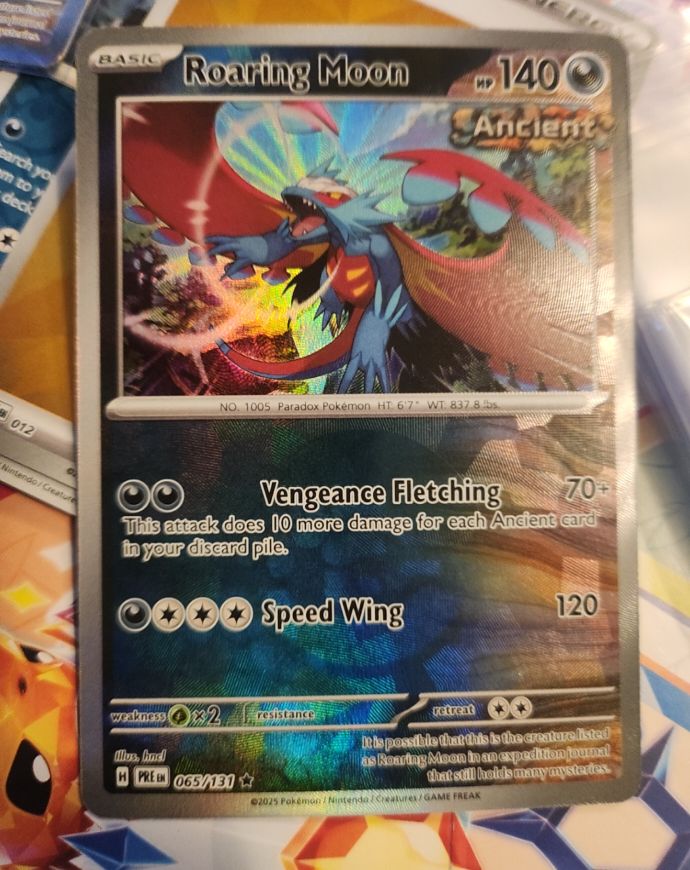 2025 Pokémon McDonald's 065/131 Roaring Moon Ancient — front