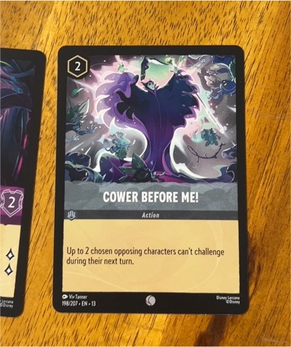 2026 Disney Lorcana #198/207 Cower Before Me! — front