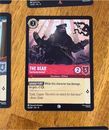 Disney Lorcana Attack of the Vine #112 The Bear — front