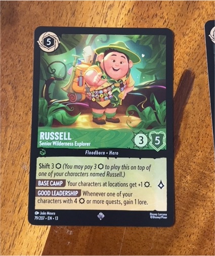 2023 Disney Lorcana Attack of the Vine! #79/207 Russell - Senior Wilderness Explorer — front