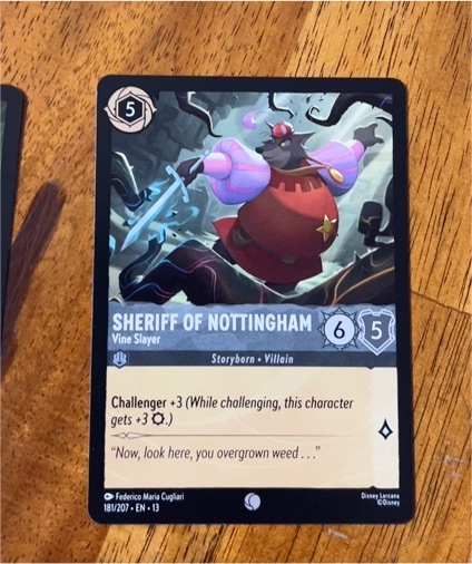 2026 Disney Lorcana Attack of the Vine! #181 Sheriff of Nottingham - Vine Slayer — front