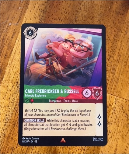 Disney Lorcana 2023 #98 Carl Fredricksen & Russell Intrepid Explorers — front