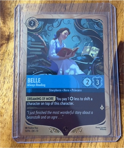 2023 Disney Lorcana #13/P4 Belle Always Reading — front