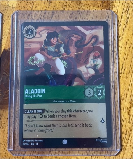 2023 Lorcana Attack of the Vine! #85/204 Aladdin - Doing His Part — front