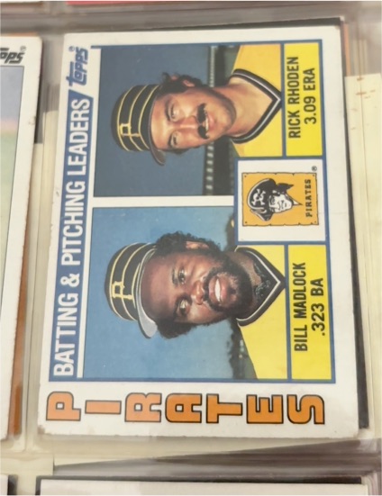 1984 Topps #696 Bill Madlock / Rick Rhoden — front
