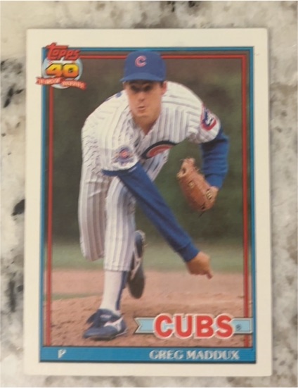 1991 Topps #35 Greg Maddux — front