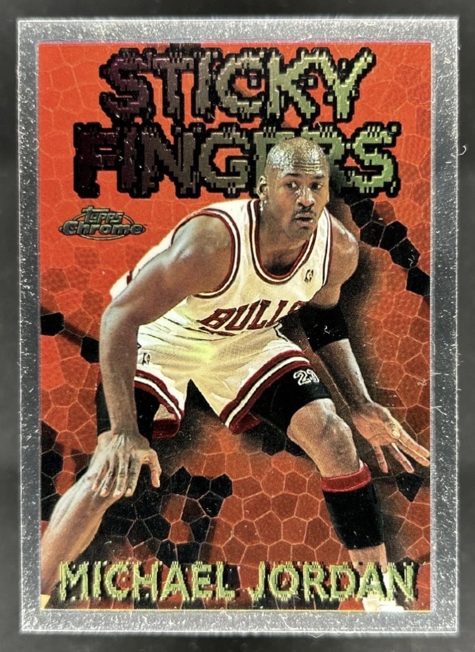 1996-97 Topps Chrome #18 Michael Jordan Season's Best Sticky Fingers — front