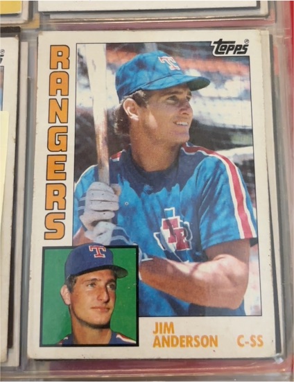 1984 Topps #353 Jim Anderson Texas Rangers — front