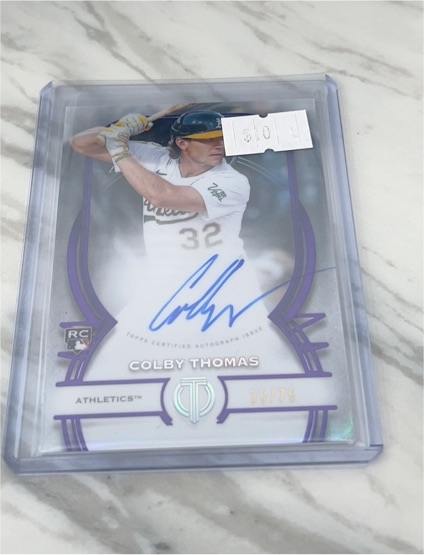 2026 Topps Tribute #TA-CT Colby Thomas — front