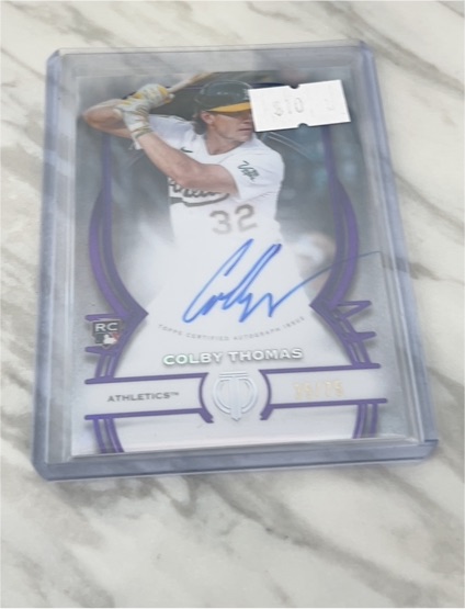 2026 Topps Tribute #TA-CT Colby Thomas — front
