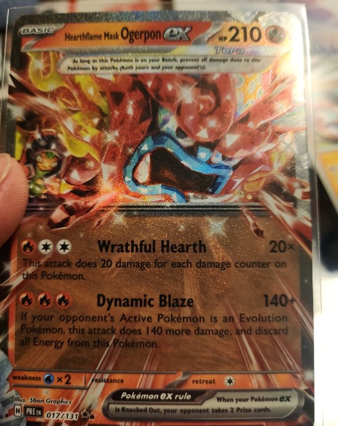 2025 Pokémon TCG #017 Hearthflame Mask Ogerpon EX — front