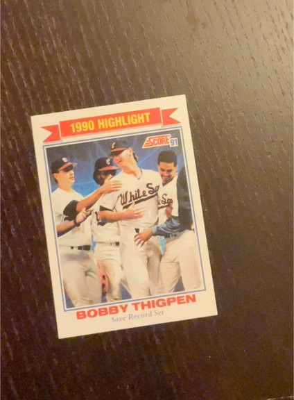 1991 Score #418 Bobby Thigpen — front