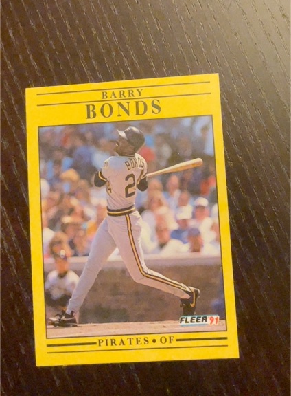 1991 Fleer #33 Barry Bonds — front