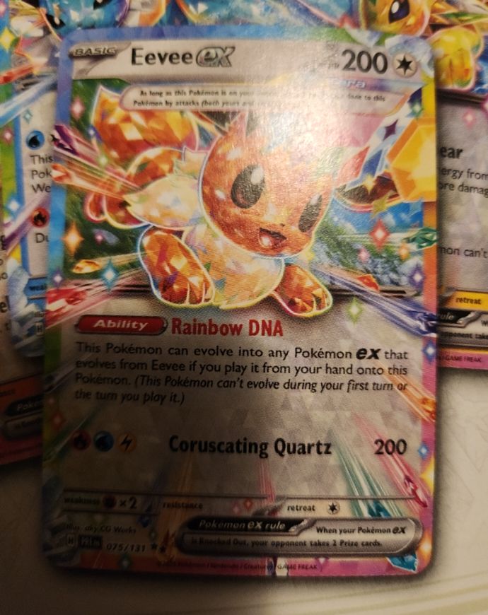 2019 Pokémon TCG Prismatic Evolutions #075 Eevee ex — front