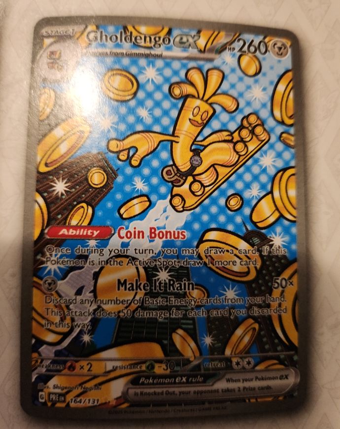 2022 Pokémon TCG Prismatic Evolutions #164/131 Gholdengo ex — front