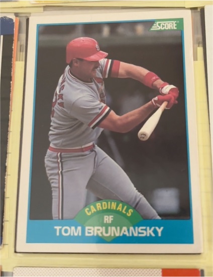 1989 Score #184 Tom Brunansky — front