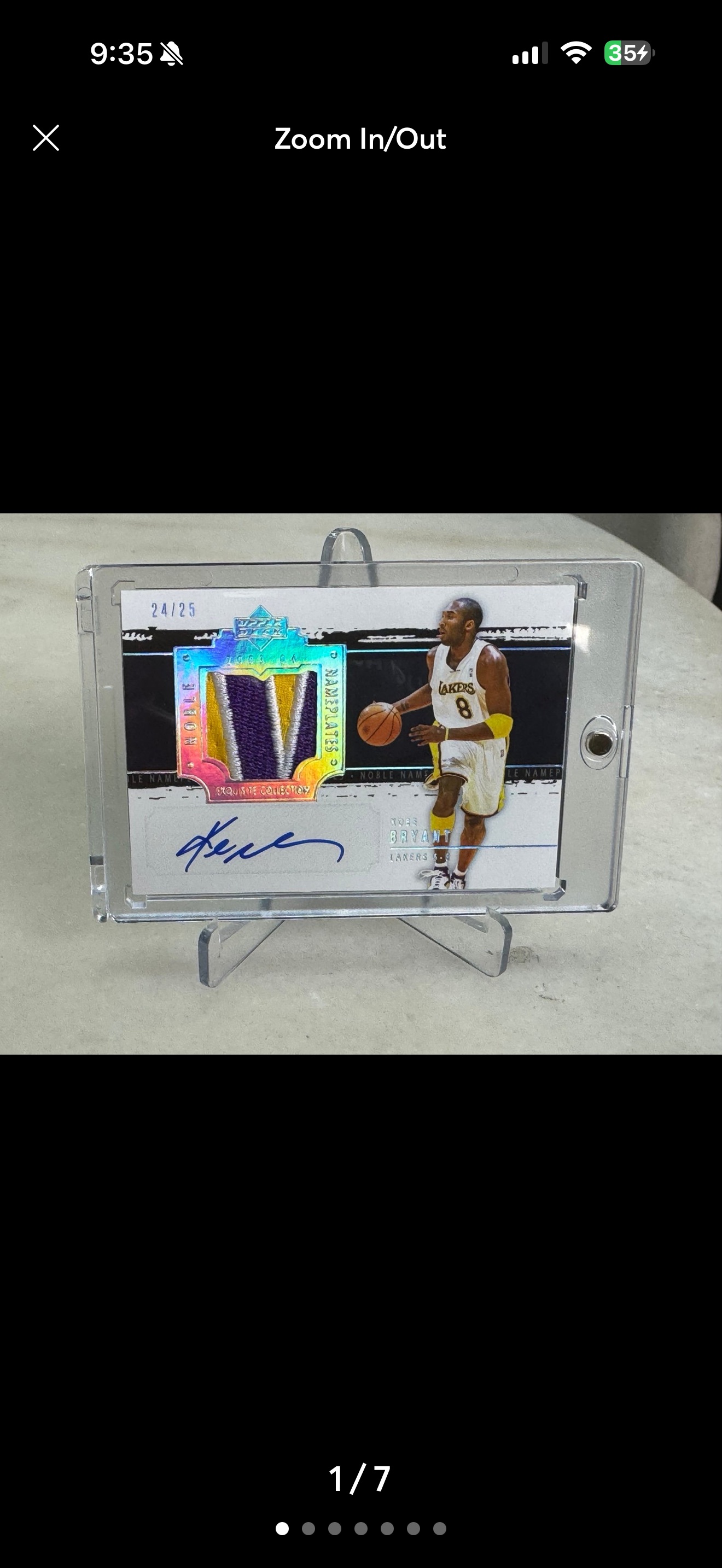 2000 Upper Deck Exquisite Collection Kobe Bryant #Noble Names — front