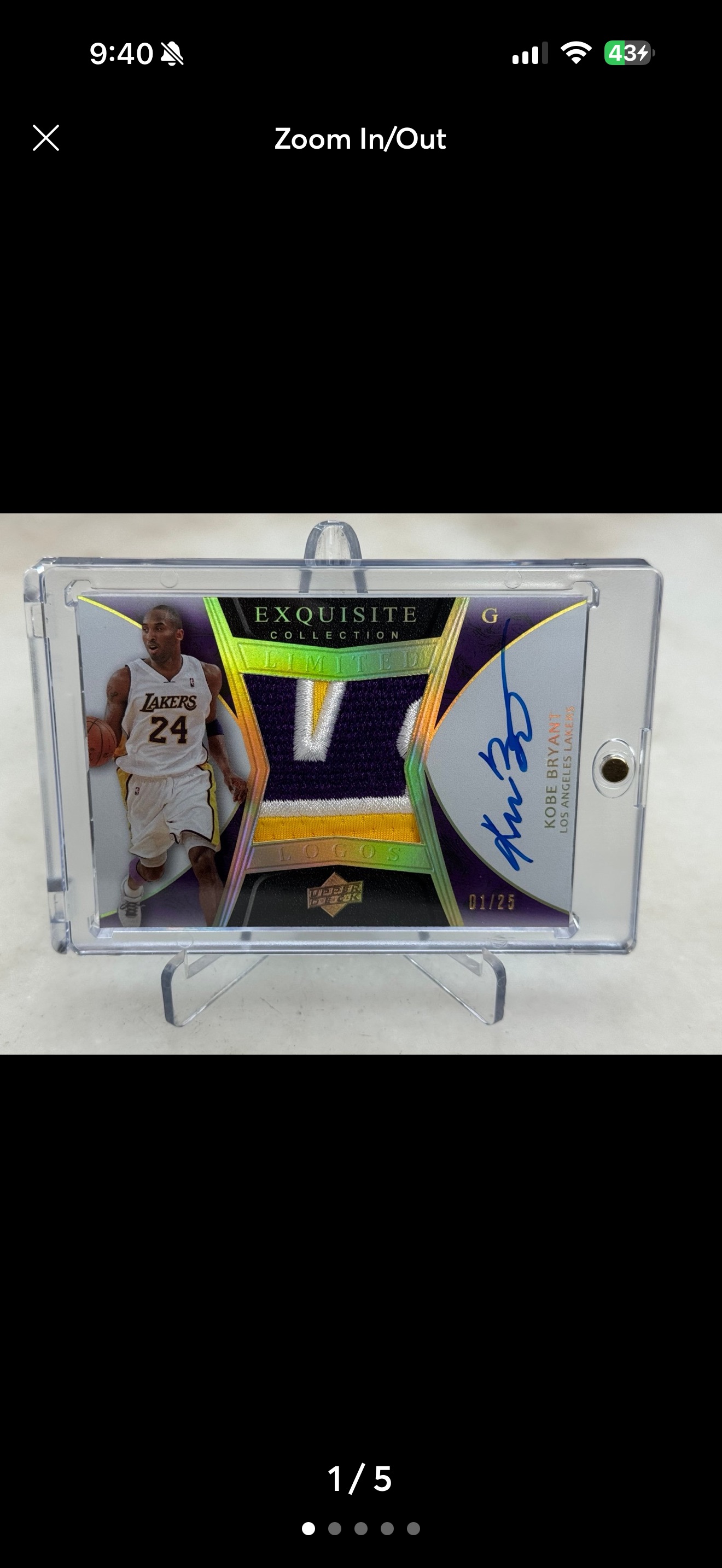 2006 Upper Deck Exquisite Collection Limited Logos Kobe Bryant — front