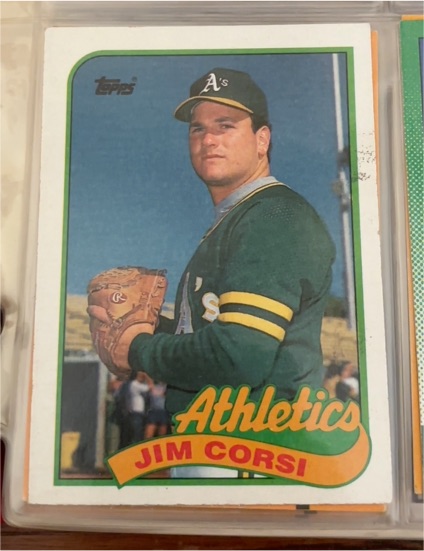 1989 Topps #292 Jim Corsi — front