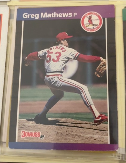 1989 Donruss #281 Greg Mathews — front