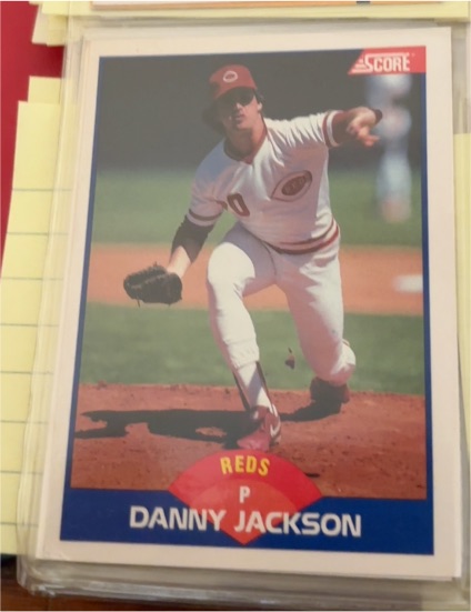 1989 Score #555 Danny Jackson Cincinnati Reds — front