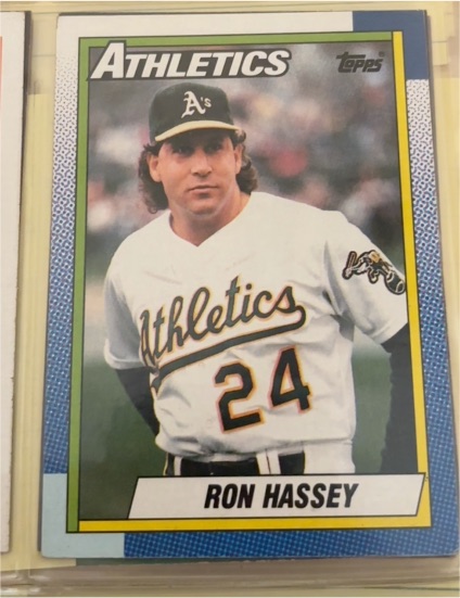 1990 Topps #527 Ron Hassey — front
