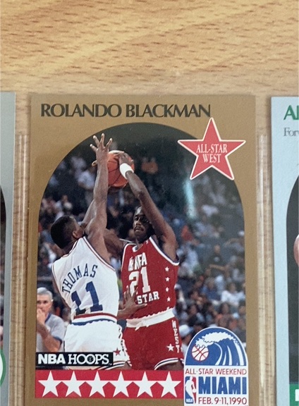 1990-91 NBA Hoops #14 Rolando Blackman All-Star West — front