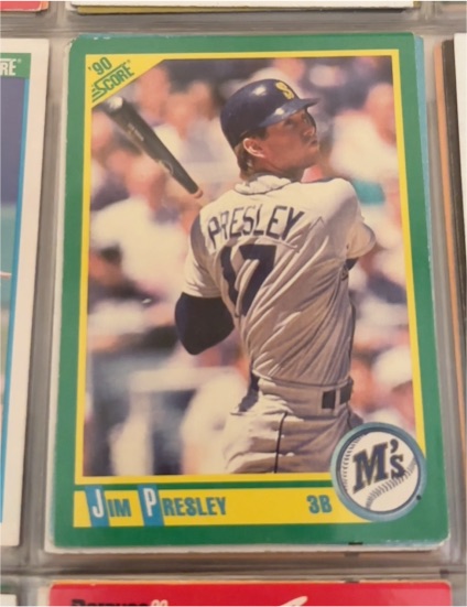 1990 Score #34 Jim Presley — front