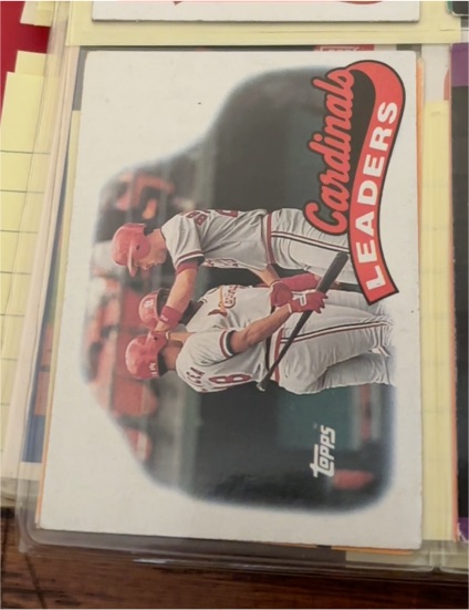 1989 Topps #261 St. Louis Cardinals Team Leaders — front