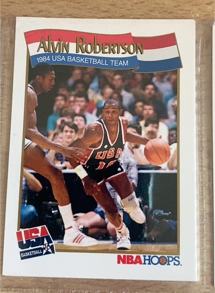 1991 NBA Hoops #562 Alvin Robertson 1984 USA Basketball Team — front