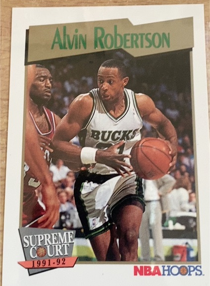 1991-92 Hoops Supreme Court #478 Alvin Robertson — front