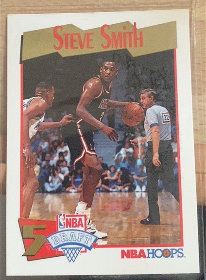 1991-92 NBA Hoops #550 Steve Smith — front