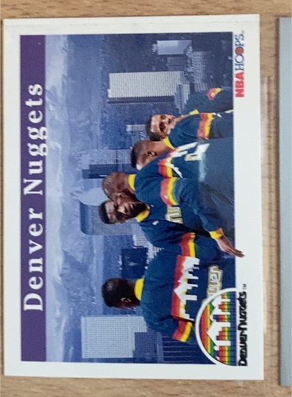 1992-93 NBA Hoops #272 Denver Nuggets Team Card — front