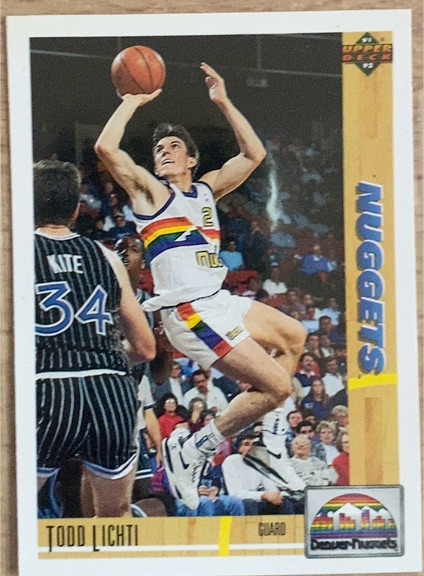 1991-92 Upper Deck #299 Todd Lichti Denver Nuggets — front
