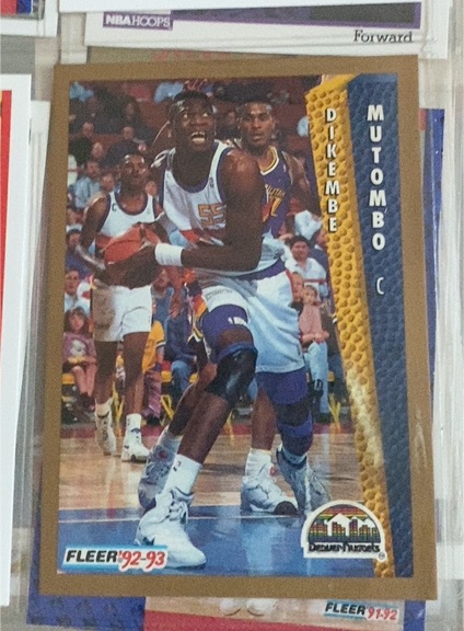 1992-93 Fleer #60 Dikembe Mutombo Denver Nuggets — front