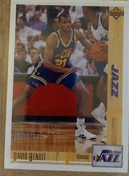 1991-92 Upper Deck #487 David Benoit — front