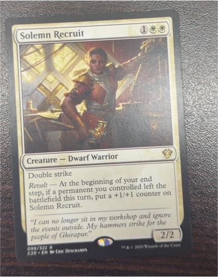 2020 Magic: The Gathering #099 Solemn Recruit — front