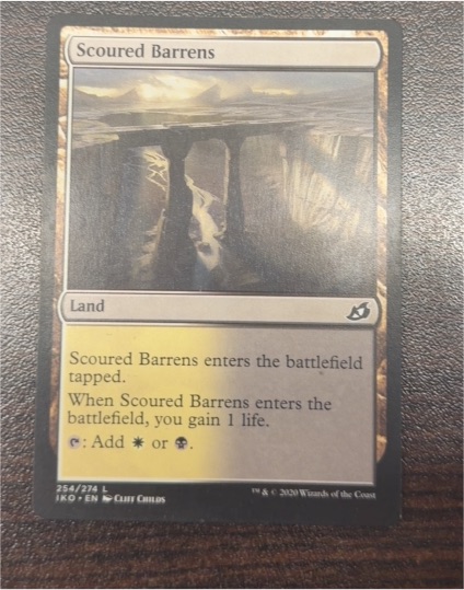2020 Ikoria: Lair of Behemoths #254 Scoured Barrens — front