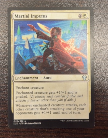 2020 Magic: The Gathering #028 Martial Impetus — front