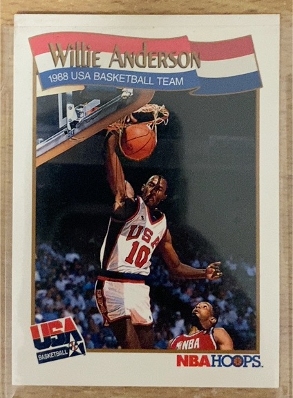 1991-92 NBA Hoops #565 Willie Anderson — front